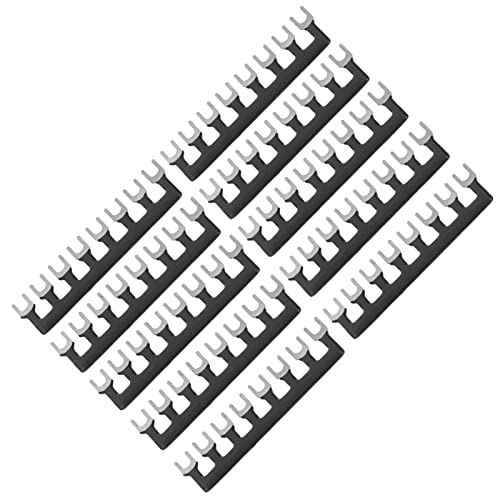 Absperrstreifen 10 Stück 8-Positionen-Isoliermantel Messing 400 V Zuverlässige Leitfähigkeit Sichere Gabel-Klemmleiste (TB-1508) von Shanrya