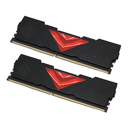 Desktop-RAM-Speichermodul, DDR4-Desktop-RAM 3600 MHz, Stabil, 2 Stück, Wärmeableitung, Metall, 8 GB, 1,35 V für Büro (Schwarz) von Shanrya