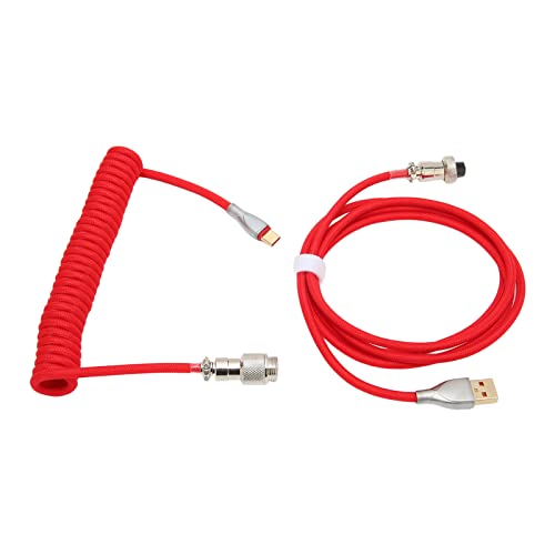 Gaming-Tastaturkabel, zu-USB-A-breites Kompatibles Mechanisches Tastaturkabel Typ-C-Stecker, Schnelles Aufladen für das Büro (Rot) von Shanrya