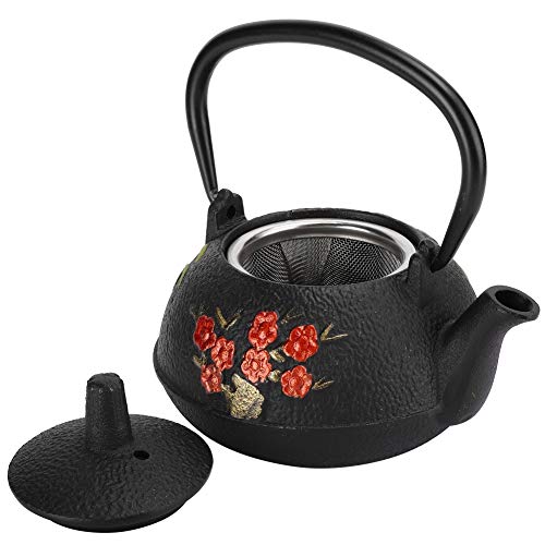 Shanrya Gusseisen Teekessel Eisen Teekanne, 0,3 l Korrosionsbeständigkeit Eisen Teekanne Teeservice, für Büro Teestube von Taidda