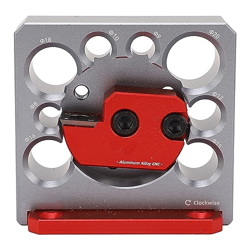 Holzdübel Bohrschablone, Dübelschablone, Dübelmacher-Vorrichtung Holzdübelplatte 8 9 10 12 15 16 18 20 Mm Aluminiumlegierung 8-Loch-Drehwerkzeug Zur Herstellung Runder Stangen von Shanrya