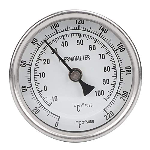 Homebrew-Thermometer, Edelstahl 1/2 "Npt-Gewindetopf-Thermometer Genaues Professionelles Tragbares Zifferblatt-Thermometer Zum Brauen Von Bier von Shanrya
