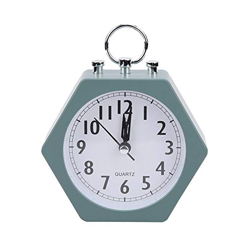 Kleine Wecker für Regal, Schreibtisch Mini-Uhr Stiller, Nicht Tickender Analoger Wecker Batteriebetrieben, Nachttischuhr für Wohnzimmer Schlafzimmer Küche Home Office(5.1 x 5.1 x 2.3inch -Grün) von Shanrya