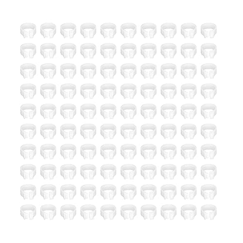 Ringe für Taubenbeine, 0,51 x 0,47 x 0,20 Zoll, 100 Stück, 8 mm, Fußring für Tauben, zur Identifizierung und Taubenmarkierung (weiß) von Shanrya