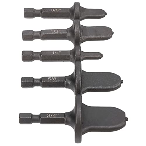 Swaging Tool Drill Bit Set, 5 PCS Rohraufweiter, 1/4 Zoll 3/8 Zoll 1/2 Zoll 5/8 Zoll 3/4 Zoll Rohr-Expander, Multifunktion Kupfer Rohr Swaging Tool für schnelles Schneiden Aluminium Kupfer von Shanrya