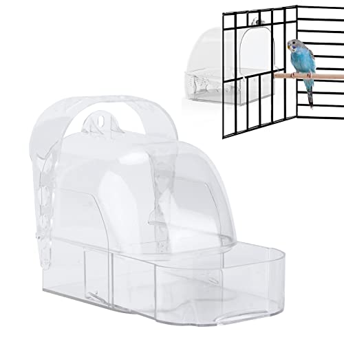 Shanrya Hängende Vogelduschbox, Vogelbadebox transparent für kleine Papageien Kanarienvogel von Shanrya
