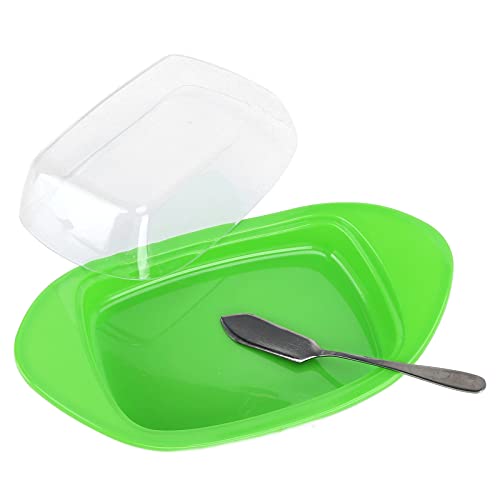 Shanrya Käsebox, einfach zu bedienende Butterbox aus PP in Lebensmittelqualität für die Küche zu Hause(Butterdose in Schiffsform grün) von Shanrya