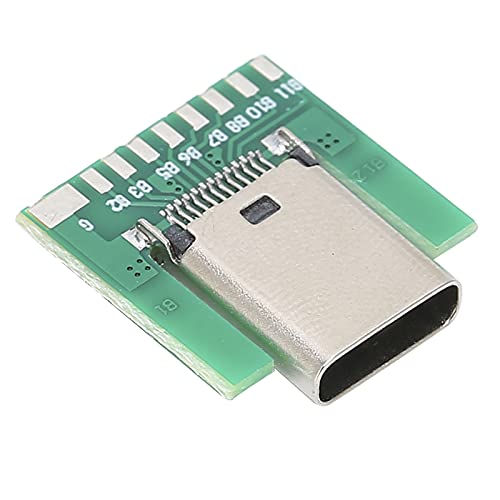 Shanrya Lötkabeladapter, USB 3.1 Lötanschluss Typ C PCB SMT-Buchse Oberflächenmontage zum Drahtbonden für Prüfvorrichtungen von Shanrya