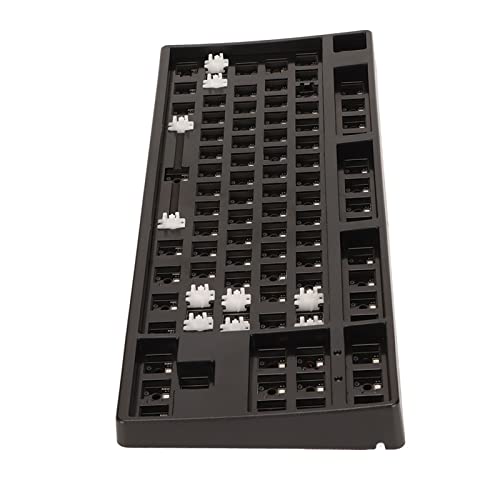 Shanrya Modulare Mechanische Tastatur, TKL 87-Tasten-Bausatz für Mechanische Tastatur mit 87 Tasten, Weitgehend Kompatibel für Heimwerker (Schwarz) von Shanrya
