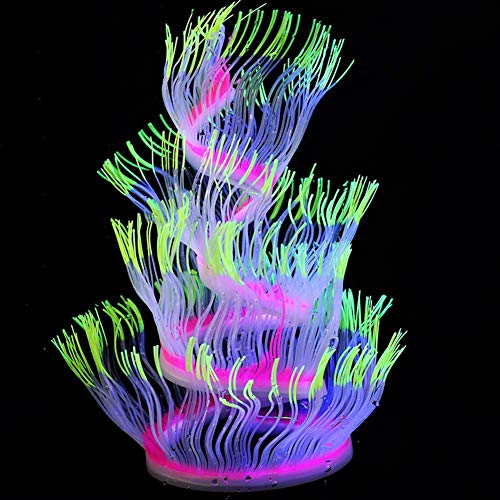 Taidda- Aquarium Coral Sea Anemone, Wasserpflanze Künstliche Modellierung Aquarium Künstliche Pflanze, Anemone Aquarium für Yellow, 50cm von Shanrya