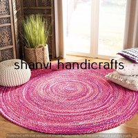 Hand Geflochtener Boho Pink Farbe Baumwolle Chindi Teppich Wohnkultur Teppiche von ShanviHandicrafts