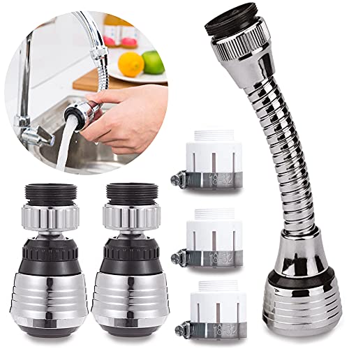 3-in-1 Wasserhahn-Luftsprudler mit Flexiblem Wassersparenden Schlauch, 360°Swivel Edelstahl Wasserhahn für Küche und Badezimmer von Shao hua