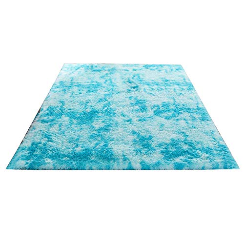 Shaggy Teppich - Hochflor Langflor Teppiche für Wohnzimmer, Esszimmer, Kinderzimmer, Schlafzimmer - versch. Farben u. Größe Himmelblau 40 * 60 von Shaoyao