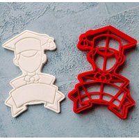 Graduate Cookie Cutter, Abschlusskuchen Dekoration, Abschlusskappe Fondant Ausstecher, Kunststoffform, Einzigartiges Backzubehör, Schneller Versand von ShapemCom