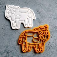 Kuh Keksschneider, Fondant Cutter, Bauernhof Tiere Kuchen Dekoration, Kuh Theme Mold, Kunststoff Food Grade Ausstecher, Schneller Versand, Shapem von ShapemCom