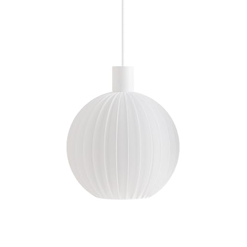 LED Pendelleuchte Ball Straight by Martin Žampach | Shapes - Decorations | Design Lampenschirm E27 | Biologisch abbaubares PLA | Minimalistisch (Größe L (25cm) - Schirm + Kabel (Leuchte)) von Shapes - Decorations
