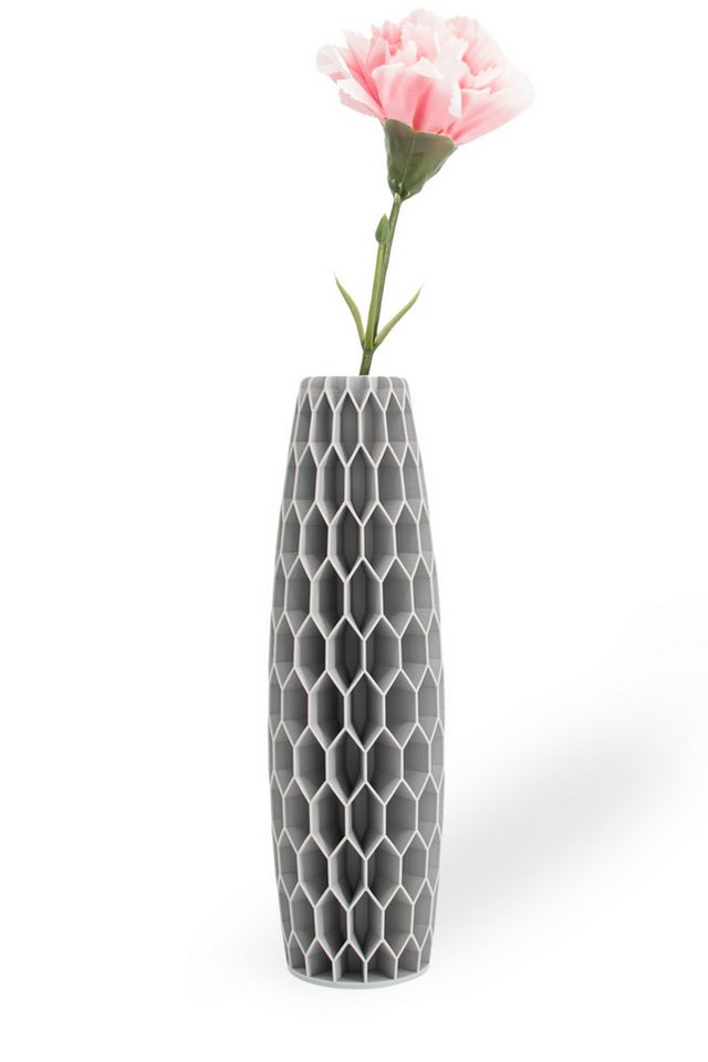 Shapes - Decorations Dekovase Tower Five - Exclusive by Martin Žampach, Vase, 10 Farben, 3D-Druck (Einzelmodell, Vase mit Borosilikatglas zur Nutzung mit Wasser), Wasserdicht, Leichte Struktur innerhalb des Materials (Rillung) von Shapes - Decorations