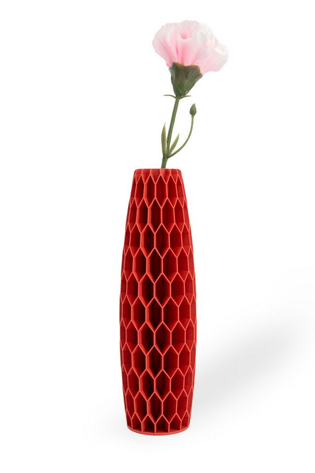 Shapes - Decorations Dekovase Tower Five - Exclusive by Martin Žampach, Vase, 10 Farben, 3D-Druck (Einzelmodell, Vase mit Borosilikatglas zur Nutzung mit Wasser), Wasserdicht, Leichte Struktur innerhalb des Materials (Rillung) von Shapes - Decorations