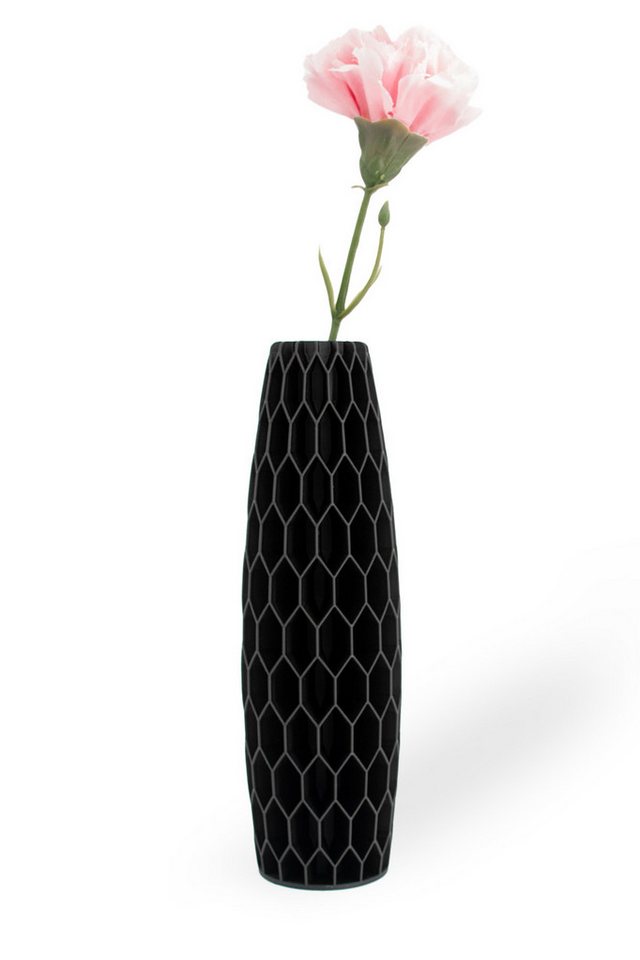 Shapes - Decorations Dekovase Tower Five - Exclusive by Martin Žampach, Vase, 10 Farben, 3D-Druck (Einzelmodell, Vase mit Borosilikatglas zur Nutzung mit Wasser), Wasserdicht, Leichte Struktur innerhalb des Materials (Rillung) von Shapes - Decorations