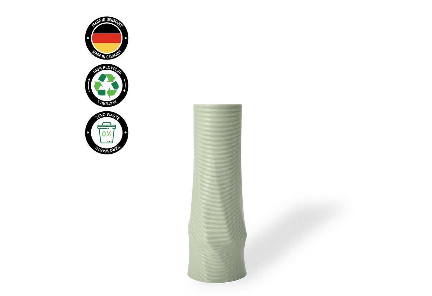 Shapes - Decorations Dekovase the vase - circle (basic), 3D Vasen, viele Farben, 100% 3D-Druck (Einzelmodell, 1 Vase), Wasserdicht, Leichte Struktur innerhalb des Materials (Rillung) von Shapes - Decorations