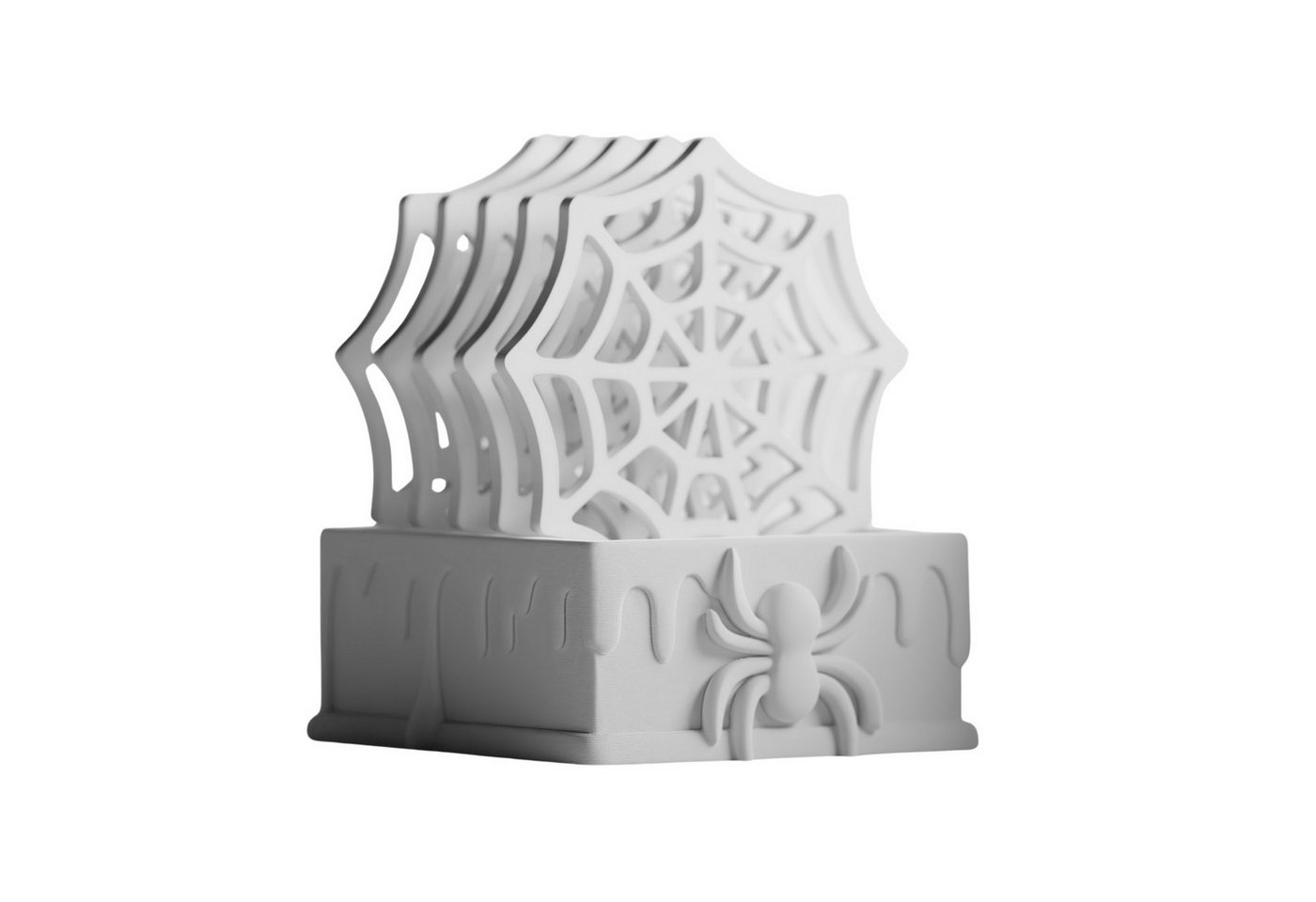 Shapes - Decorations Getränkeuntersetzer „Arachnis“ Untersetzer-Set, Spinnennetz-Design mit Halterung, 6er-Set, Halloween, Spinnennetz von Shapes - Decorations