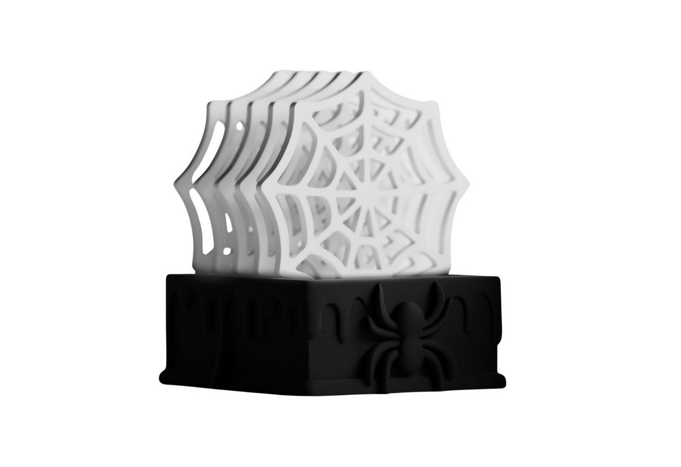 Shapes - Decorations Getränkeuntersetzer „Arachnis“ Untersetzer-Set, Spinnennetz-Design mit Halterung, 6er-Set, Halloween, Spinnennetz von Shapes - Decorations