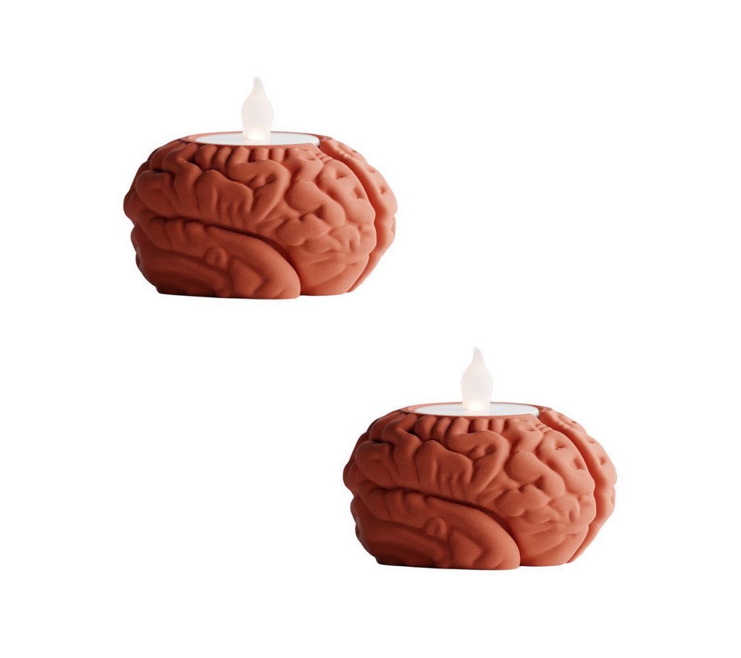 Shapes - Decorations Kerzenhalter Shapes – Decorations „Neuroglow“ Teelichthalter im Gehirn-Design (1er-Set, 2er-Set, 4er-Set, 2 St), Perfekt für Standard-Teelicht von Shapes - Decorations