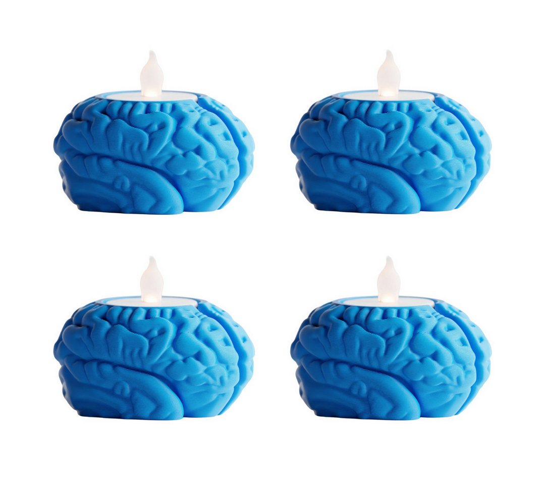 Shapes - Decorations Kerzenhalter Shapes – Decorations „Neuroglow“ Teelichthalter im Gehirn-Design (1er-Set, 2er-Set, 4er-Set, 4 St), Perfekt für Standard-Teelicht von Shapes - Decorations