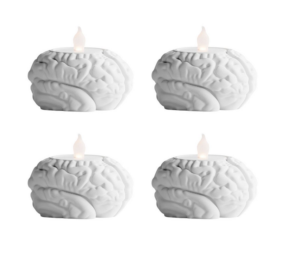 Shapes - Decorations Kerzenhalter Shapes – Decorations „Neuroglow“ Teelichthalter im Gehirn-Design (1er-Set, 2er-Set, 4er-Set, 4 St), Perfekt für Standard-Teelicht von Shapes - Decorations