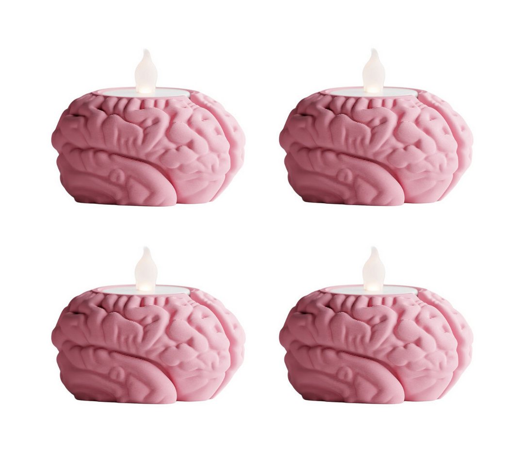 Shapes - Decorations Kerzenhalter Shapes – Decorations „Neuroglow“ Teelichthalter im Gehirn-Design (1er-Set, 2er-Set, 4er-Set, 4 St), Perfekt für Standard-Teelicht von Shapes - Decorations