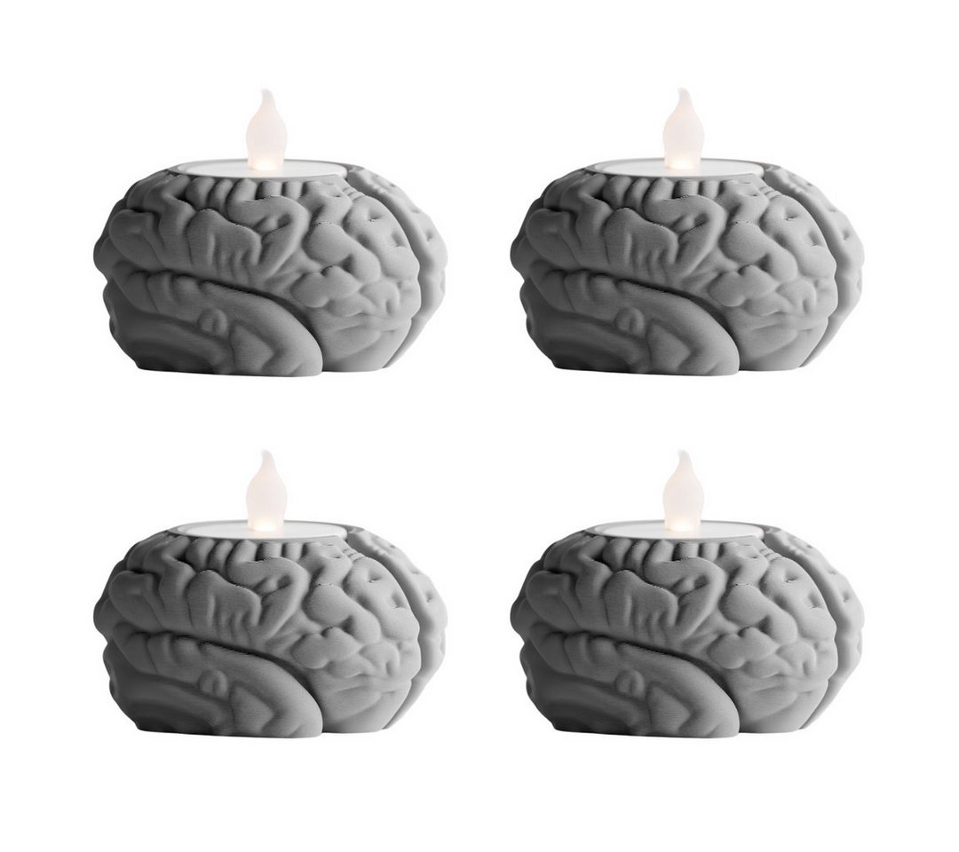 Shapes - Decorations Kerzenhalter Shapes – Decorations „Neuroglow“ Teelichthalter im Gehirn-Design (1er-Set, 2er-Set, 4er-Set, 4 St), Perfekt für Standard-Teelicht von Shapes - Decorations
