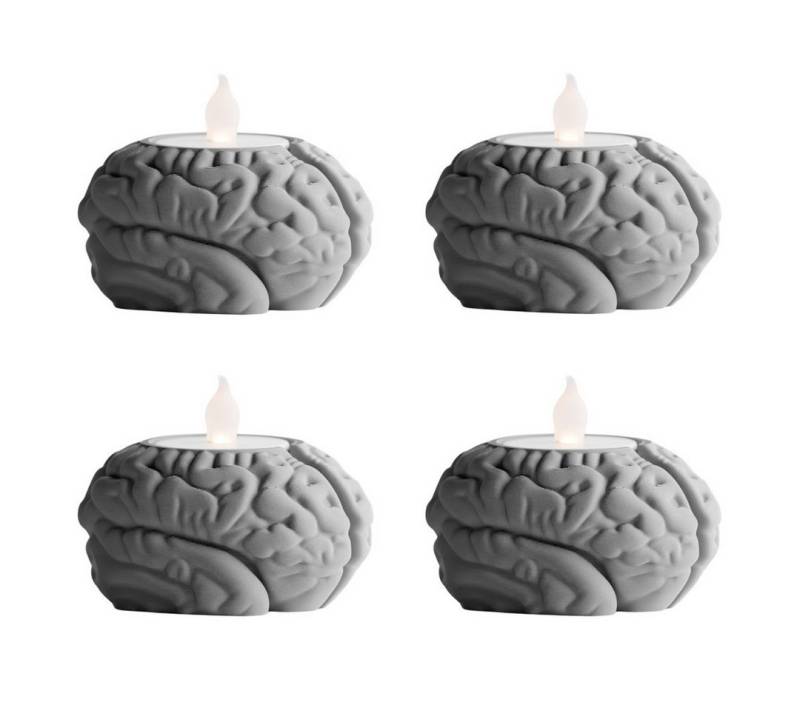 Shapes - Decorations Kerzenhalter Shapes – Decorations „Neuroglow“ Teelichthalter im Gehirn-Design (1er-Set, 2er-Set, 4er-Set, 4 St), Perfekt für Standard-Teelicht von Shapes - Decorations