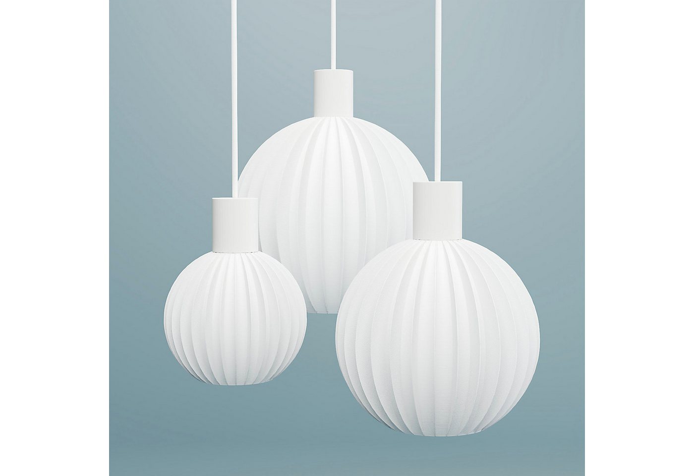 Shapes - Decorations LED Pendelleuchte Shapes - Decorations: Ball Straight by Martin Žampach, Leuchte, ohne Leuchtmittel, 3D-Druck, Hängeleuchte, IKEA, E27, Designer, Nachhaltig, LED-Leuchte von Shapes - Decorations