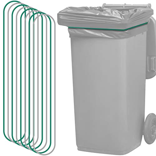 8 Stück Müllsack-Bänder, elastische Gummibänder, Küchenmüllbeutel-Bänder, passend für 140 - 240 Liter Mülltonnen, schnell und einfach zu sichern Mülltonnenauskleidung am Abfallkorb. von Shappy