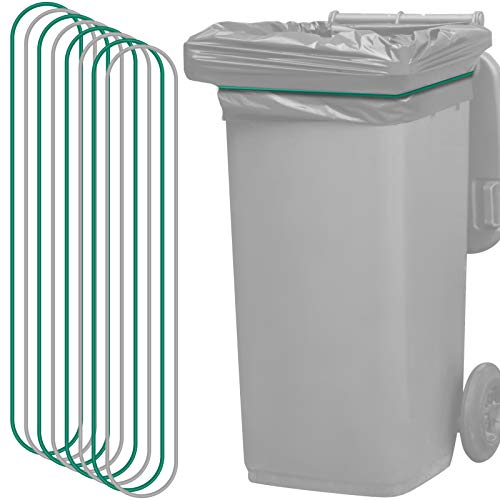 8 Stück Müllsack-Bänder, elastische Gummibänder, Küchenmüllbeutel-Bänder, passend für 140-240 Liter Mülltonnen, schnell und einfach zu sichern Mülltonnenauskleidung am Abfallkorb. von Shappy