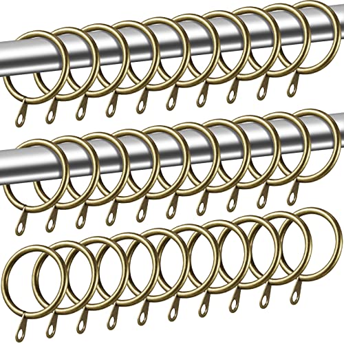 Shappy Vorhangringe aus Metall Vorhänge Ringe für Vorhänge und Stangen, Schiebeösen Ösenringe 30 mm Innendurchmesser (Grünes Messing, 40 Packungen) von Shappy