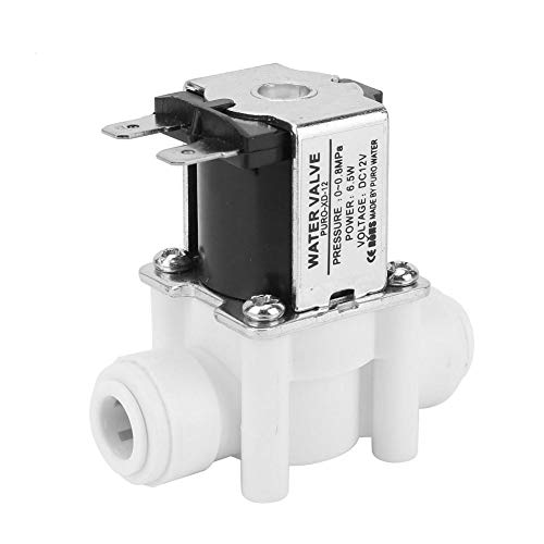 12V Magnetventil, DC12V Normalerweise schließen Wasserventil Elektrisches Magnetventil aus Kunststoff 3/8 "Schnellanschluss für Wasseraufbereiter von Sharainn