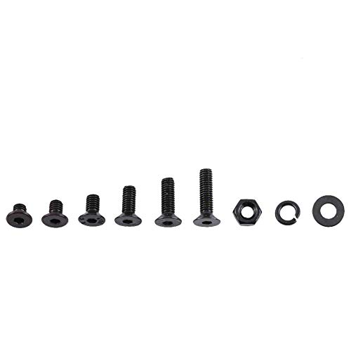Schrauben- und Muttern-Kit, 300 Stück M3-Innensechskantschrauben aus schwarzem legiertem Stahl, Schrauben mit Sechskantmuttern, Unterlegscheiben, Sortiment(C) von Sharainn