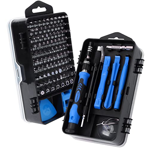 SHARDEN Feinmechaniker Schraubendreher Set, 122 in 1 Mini Präzisions Werkzeug Kit mit Torx T2 T5 T6 T8 T9, Handy Reparatur Set für Uhr, PC, Brille, PS, Kamera, iPhone mit 1 Magnetische Pad von Sharden