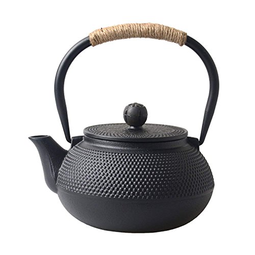 Sharemee Asiatische Teekanne aus Gusseisen Traditionelle Eisen-Kanne 600ml von Sharemee