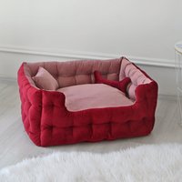 Handgefertigtes Erhöhtes Hundebett Anti-Klauen-Velour, Abnehmbarer Kissenbezug von ShareofAngels