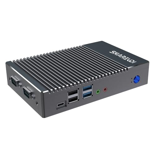 Sharevdi Fanless Mini PC, Micro pc AMD 6400T (1.0GHz-1.6GHzz), Mini Desktop Computer HD/VGA/BT4.0/Ty-C/Wi-fi5.0, DDR3 SSD Unterstützt, Keine vorinstallierten Systeme (4GB 64GB) von Sharevdi