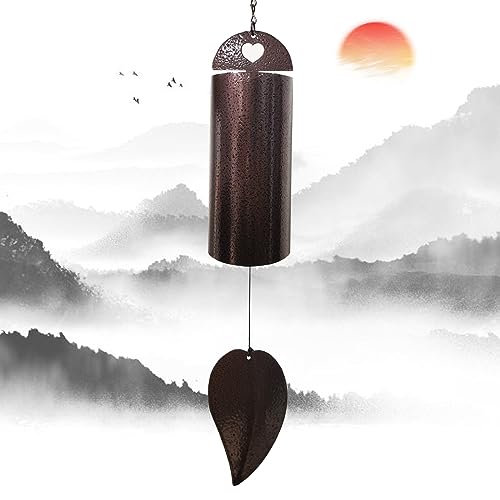 Windspiel für den Außenbereich, tiefer Ton, Gedenk-Windspiel, Outdoor, Tiefe Resonanz, Gelassenheitsglocke, antiker Kupferzylinder, Beileidsgeschenk, Gartendekoration, Heimdekoration, 71,1 cm groß Windspiel für den Außenbereich, tiefer Ton, Gedenk-Windspiel, Outdoor, Tiefe Resonanz, Gelassenheitsglocke, antiker Kupferzylinder, Beileidsgeschenk, Gartendekoration, Heimdekoration, 71,1 cm groß von Sharita