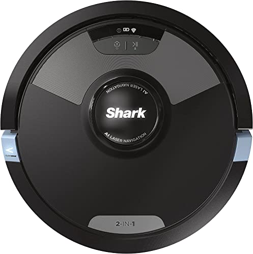 Shark AI Ultra 2-in-1 Saugroboter, Staubsauger-Roboter mit Wischfunktion, Anti Hair Wrap, Teppich und Hartboden, Roboterstaubsauger, 110 Min Laufzeit, manuelle und App-Steuerung, Schwarz, RV2600WDEU von Shark