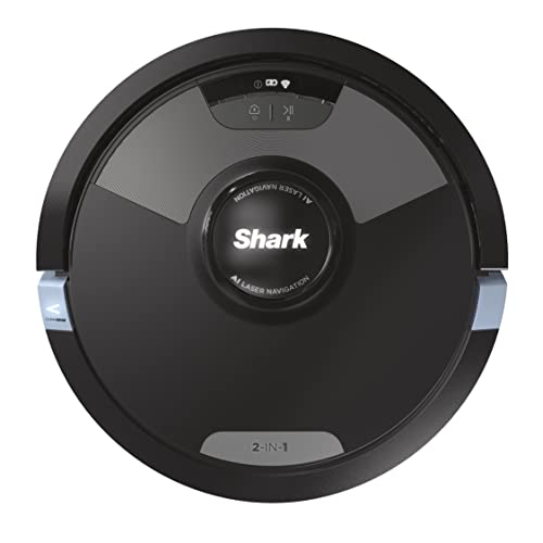 Shark AI Ultra 2-in-1 Saugroboter, Staubsauger-Roboter mit Wischfunktion, Anti Hair Wrap, Teppich und Hartboden, Roboterstaubsauger, 110 Min Laufzeit, manuelle und App-Steuerung, Schwarz, RV2600WDEU von Shark