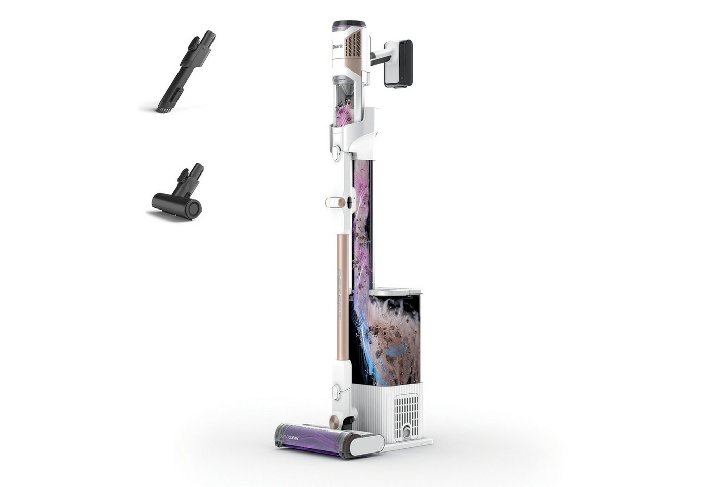 Shark Akku-Bodenstaubsauger Detect Clean & Empty kabelloser Staubsauger IW3612EUT, 240 W, beutellos, mit automatischem Entleerungssystem für Tierhaare von Shark