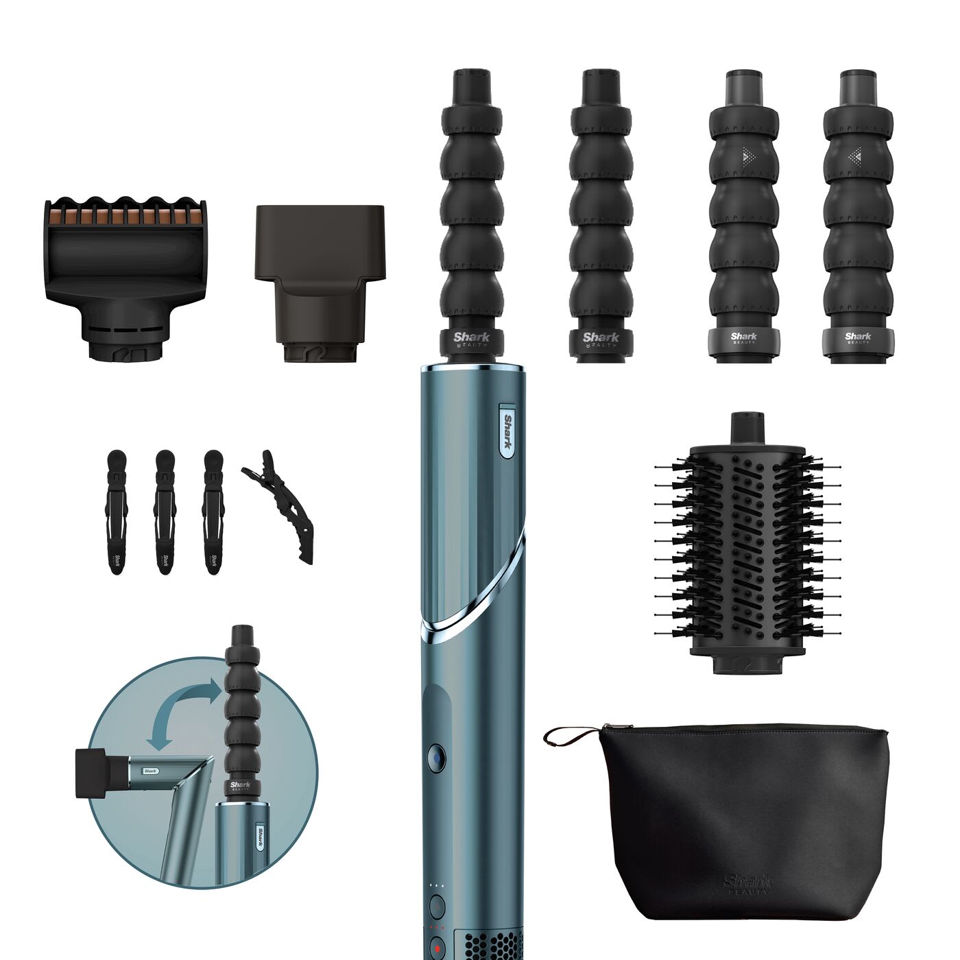 Shark FlexStyle Limited Edition Teal 5-in-1 Haarstyler & -trockner - HD456TLEU von Shark