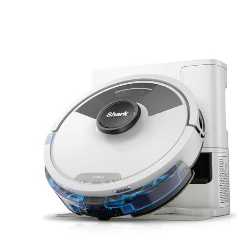 Shark Matrix Plus 2-in-1 Saugroboter mit Wischfunktion und Absaugstation, Selbstreinigend, Selbstentleerend, für Tierhaare, Teppich und Hartböden, Beutellos, weiß von Shark