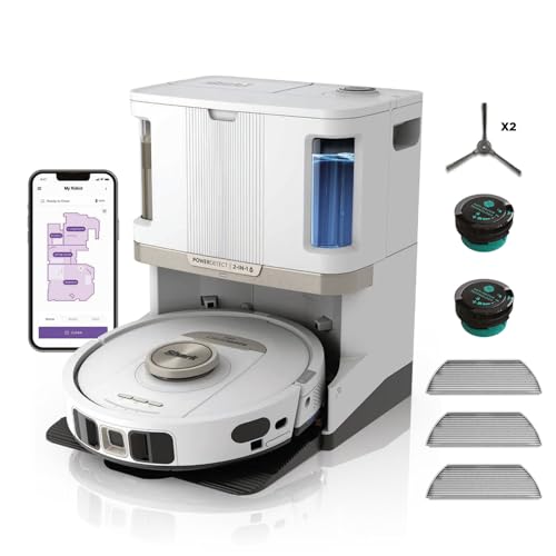 Shark PowerDetect 2-in-1 Saugroboter mit Wischfunktion & Absaugstation, Selbstreinigend, Selbstentleerend, für Tierhaare, Teppich & Hartböden, 2X Anti-Geruchsfilter, 2X Seitenbürste, Beutellos, weiß Shark PowerDetect 2-in-1 Saugroboter mit Wischfunktion & Absaugstation, Selbstreinigend, Selbstentleerend, für Tierhaare, Teppich & Hartböden, 2X Anti-Geruchsfilter, 2X Seitenbürste, Beutellos, weiß von Shark