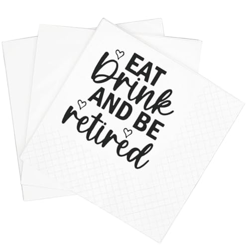 SharkBliss Einweg-Papierservietten, 2-lagig, 12,7 x 12,7 cm, 100 Stück von SharkBliss